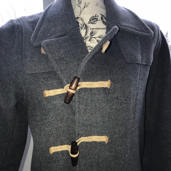 Gloverall long slim wool blend duffle coat (S) - Picture 3 of 6